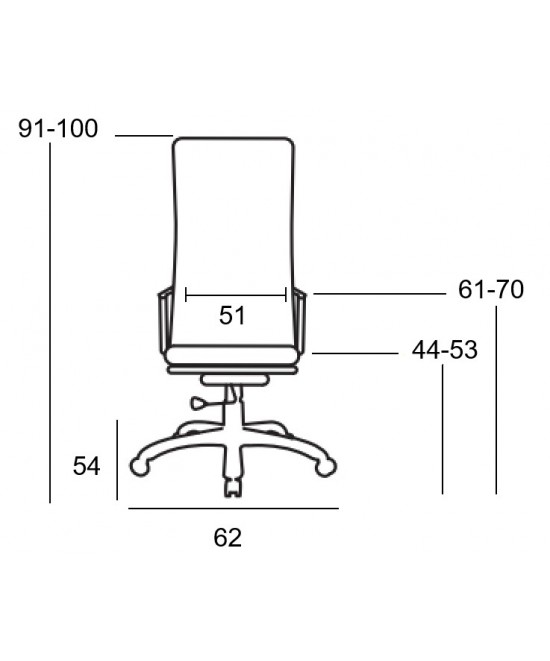 A1830 ΜΑΥΡΟ/ΜΑΥΡΟ MESH ΠΟΛ/ΝΑ ΓΡΑΦΕΙΟΥ 62X54X44-91/53-100εκ.