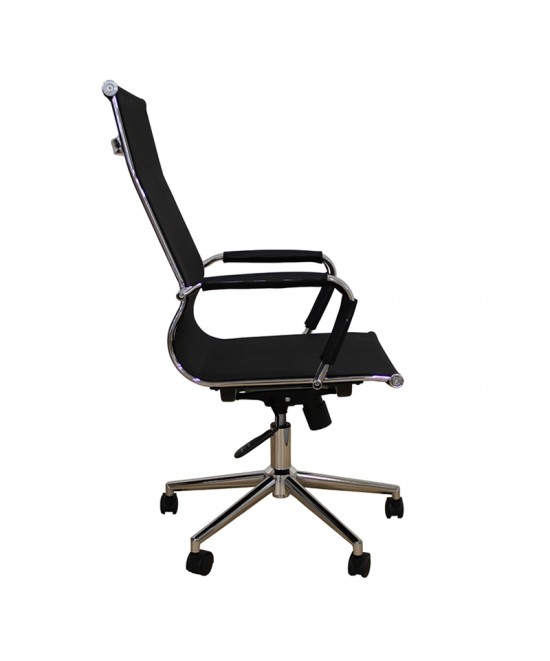 A9954 ΜΑΥΡΟ PU/MESH ΠΟΛΥΘΡΟΝΑ ΓΡΑΦΕΙΟΥ 53X58X46-105/55-115εκ.