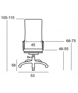 A9954 ΜΑΥΡΟ PU/MESH ΠΟΛΥΘΡΟΝΑ ΓΡΑΦΕΙΟΥ 53X58X46-105/55-115εκ.