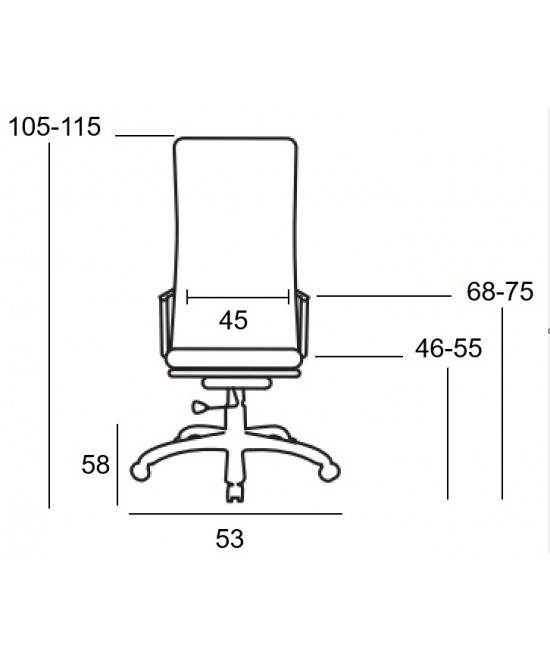 A9954 ΜΑΥΡΟ PU/MESH ΠΟΛΥΘΡΟΝΑ ΓΡΑΦΕΙΟΥ 53X58X46-105/55-115εκ.