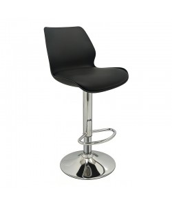 Σκαμπό Μπάρ 2τμχ Bar49 Black Pu/Pvc 39X45X102εκ.