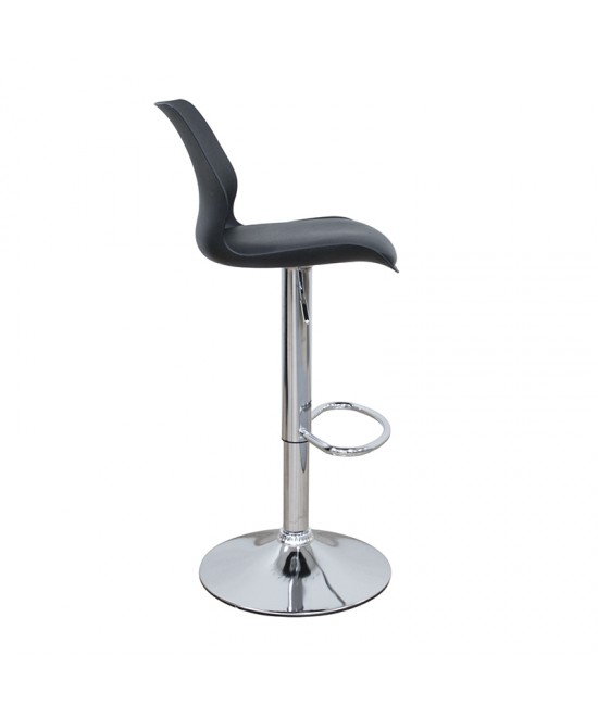 Σκαμπό Μπάρ 2τμχ Bar49 Black Pu/Pvc 39X45X102εκ.