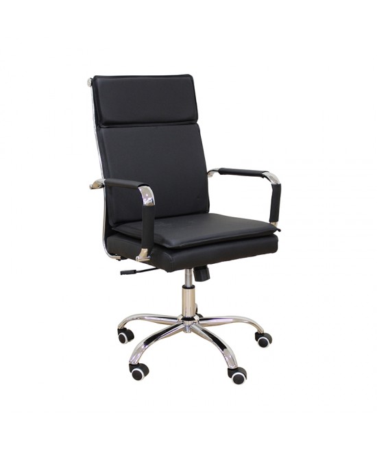 A9953 ΜΑΥΡΟ PU ΠΟΛΥΘΡΟΝΑ ΓΡΑΦΕΙΟΥ 59Χ62Χ48-99/57-108εκ.