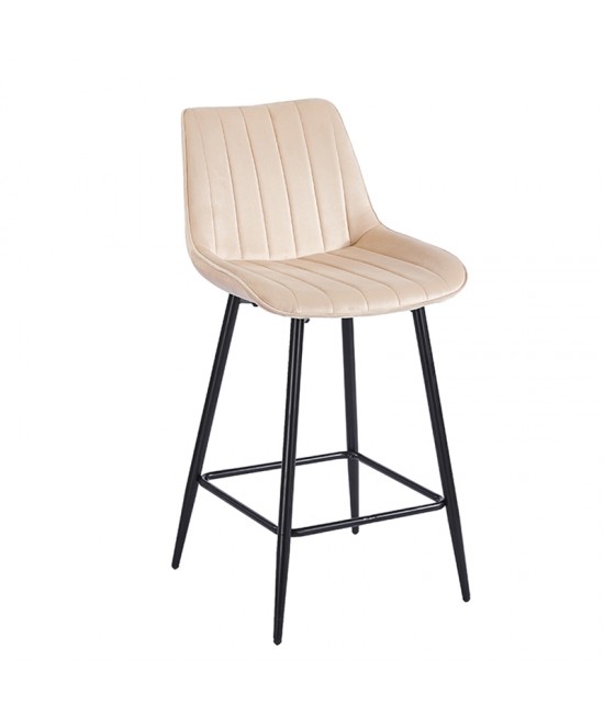 REPO BEIGE VELVET ΥΦΑΣΜΑ 66εκ. ΣΚΑΜΠΟ ΜΕΤΑΛΛΙΚΟ 48X49X66-96εκ.