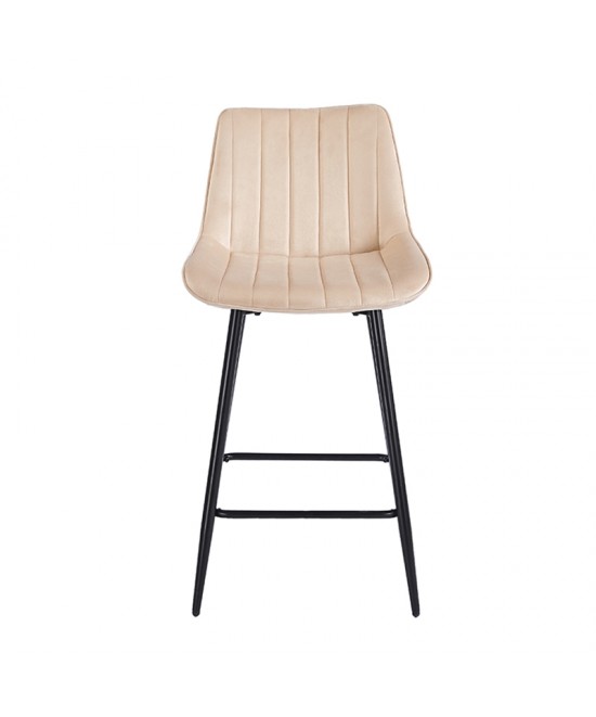 REPO BEIGE VELVET ΥΦΑΣΜΑ 66εκ. ΣΚΑΜΠΟ ΜΕΤΑΛΛΙΚΟ 48X49X66-96εκ.