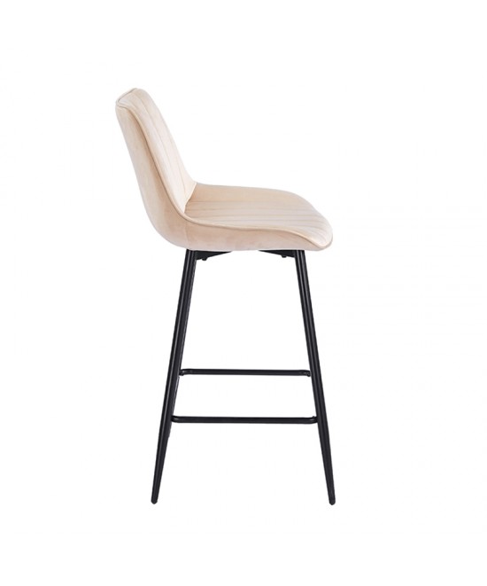 REPO BEIGE VELVET ΥΦΑΣΜΑ 66εκ. ΣΚΑΜΠΟ ΜΕΤΑΛΛΙΚΟ 48X49X66-96εκ.