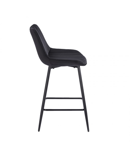 REPO BLACK VELVET ΥΦΑΣΜΑ 66εκ. ΣΚΑΜΠΟ ΜΕΤΑΛΛΙΚΟ 48X49X66-96εκ.