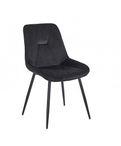 SILVIA BLACK VELVET ΥΦΑΣΜΑ ΚΑΡΕΚΛΑ ΜΕΤΑΛΛΙΚΗ 51X58X87εκ.