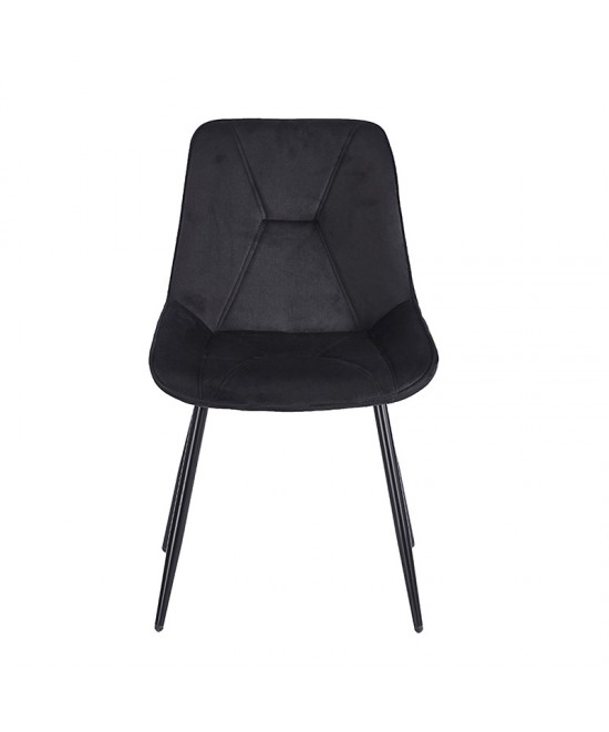 SILVIA BLACK VELVET ΥΦΑΣΜΑ ΚΑΡΕΚΛΑ ΜΕΤΑΛΛΙΚΗ 51X58X87εκ.