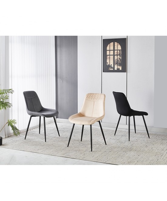 TEREA BLACK VELVET ΥΦΑΣΜΑ ΚΑΡΕΚΛΑ ΜΕΤΑΛΛΙΚΗ 51X58X87εκ.