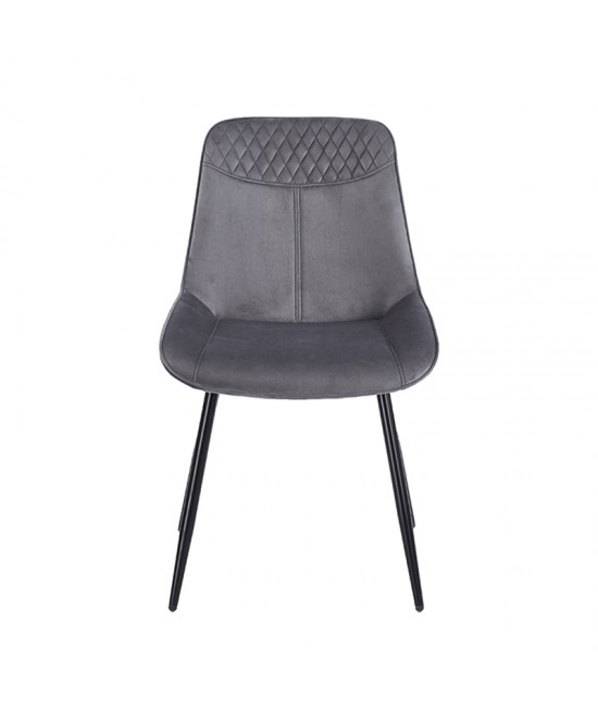 TEREA GREY VELVET ΥΦΑΣΜΑ ΚΑΡΕΚΛΑ ΜΕΤΑΛΛΙΚΗ 51X58X87εκ.