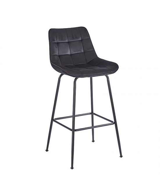 ERMINA BLACK VELVET ΥΦΑΣΜΑ 75εκ. ΣΚΑΜΠΟ ΜΕΤΑΛΛΙΚΟ 49X50X75-104εκ.