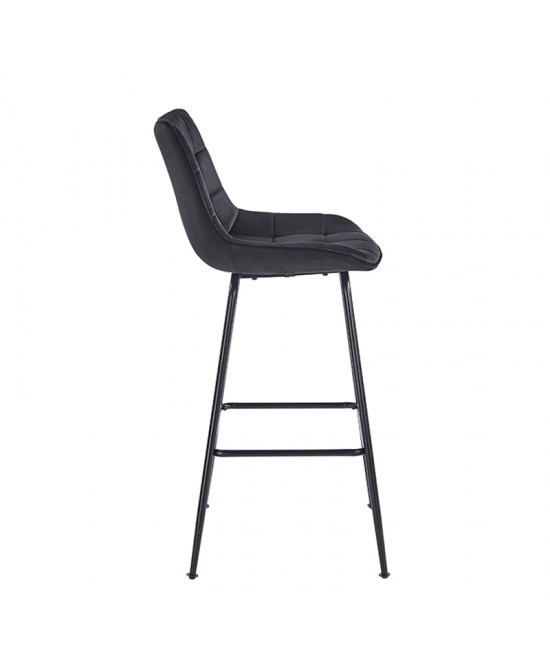 ERMINA BLACK VELVET ΥΦΑΣΜΑ 75εκ. ΣΚΑΜΠΟ ΜΕΤΑΛΛΙΚΟ 49X50X75-104εκ.