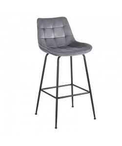 ERMINA GREY VELVET ΥΦΑΣΜΑ 75εκ. ΣΚΑΜΠΟ ΜΕΤΑΛΛΙΚΟ 49X50X75-104εκ.