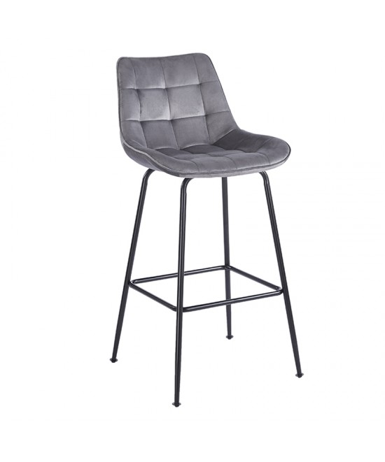 ERMINA GREY VELVET ΥΦΑΣΜΑ 75εκ. ΣΚΑΜΠΟ ΜΕΤΑΛΛΙΚΟ 49X50X75-104εκ.