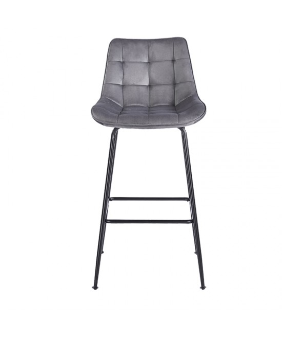 ERMINA GREY VELVET ΥΦΑΣΜΑ 75εκ. ΣΚΑΜΠΟ ΜΕΤΑΛΛΙΚΟ 49X50X75-104εκ.