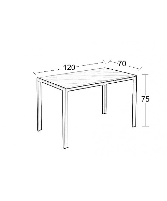 EVELYN CERAMIC WHITE MARBLE 120Χ70Χ75εκ. ΤΡΑΠΕΖΙ