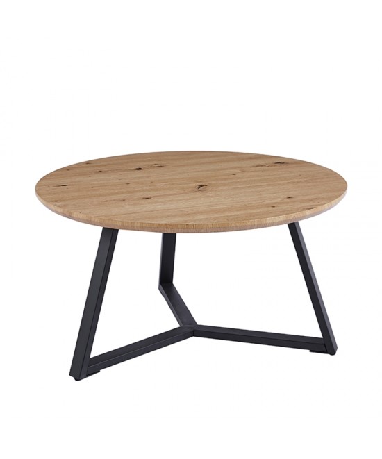 ALEX SONOMA OAK Φ80Χ41εκ. ΤΡΑΠΕΖΙ ΣΑΛΟΝΙΟΥ