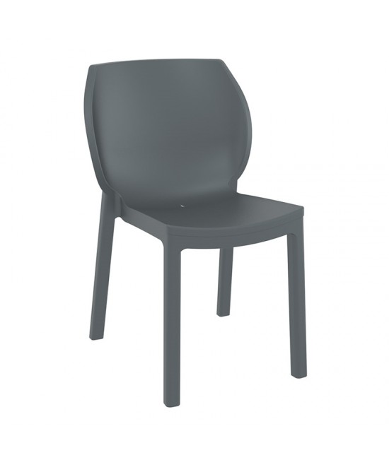 NORA DARK GREY ΚΑΡΕΚΛΑ ΠΟΛ/ΝΙΟΥ 51X59X80εκ.