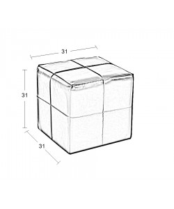 ENZO BLACK PU ΣΚΑΜΠΟ 31X31X31εκ.