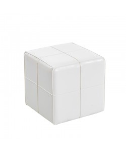 ENZO WHITE PU ΣΚΑΜΠΟ 31X31X31εκ.