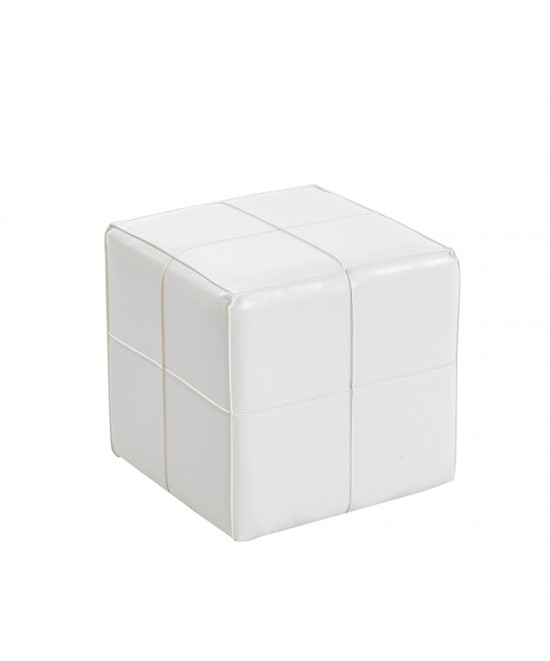 ENZO WHITE PU ΣΚΑΜΠΟ 31X31X31εκ.