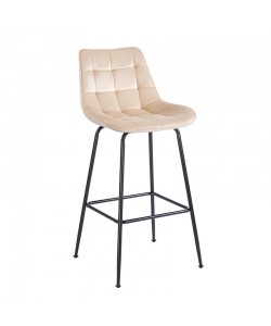 ERMINA BEIGE VELVET ΥΦΑΣΜΑ 75εκ. ΣΚΑΜΠΟ ΜΕΤΑΛΛΙΚΟ 49X50X75-104εκ.