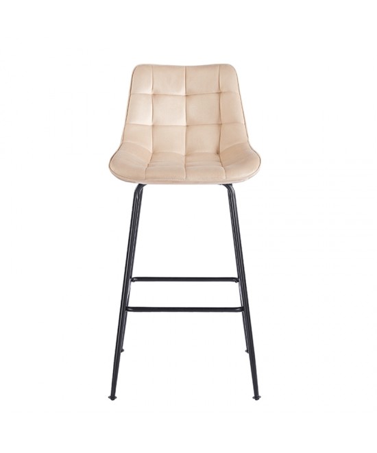 ERMINA BEIGE VELVET ΥΦΑΣΜΑ 75εκ. ΣΚΑΜΠΟ ΜΕΤΑΛΛΙΚΟ 49X50X75-104εκ.