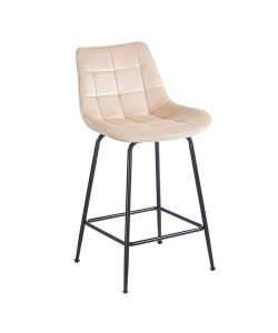 ERMINA BEIGE VELVET ΥΦΑΣΜΑ 64εκ. ΣΚΑΜΠΟ ΜΕΤΑΛΛΙΚΟ 49X50X64-94εκ.
