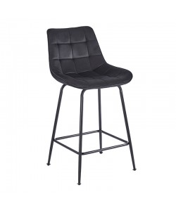 ERMINA BLACK VELVET ΥΦΑΣΜΑ 64εκ. ΣΚΑΜΠΟ ΜΕΤΑΛΛΙΚΟ 49X50X64-94εκ.