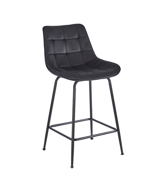 ERMINA BLACK VELVET ΥΦΑΣΜΑ 64εκ. ΣΚΑΜΠΟ ΜΕΤΑΛΛΙΚΟ 49X50X64-94εκ.