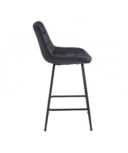 ERMINA BLACK VELVET ΥΦΑΣΜΑ 64εκ. ΣΚΑΜΠΟ ΜΕΤΑΛΛΙΚΟ 49X50X64-94εκ.