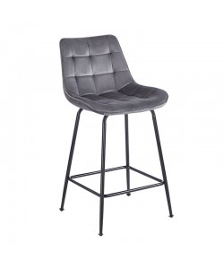 ERMINA GREY VELVET ΥΦΑΣΜΑ 64εκ. ΣΚΑΜΠΟ ΜΕΤΑΛΛΙΚΟ 49X50X64-94εκ.