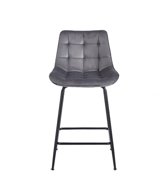 ERMINA GREY VELVET ΥΦΑΣΜΑ 64εκ. ΣΚΑΜΠΟ ΜΕΤΑΛΛΙΚΟ 49X50X64-94εκ.