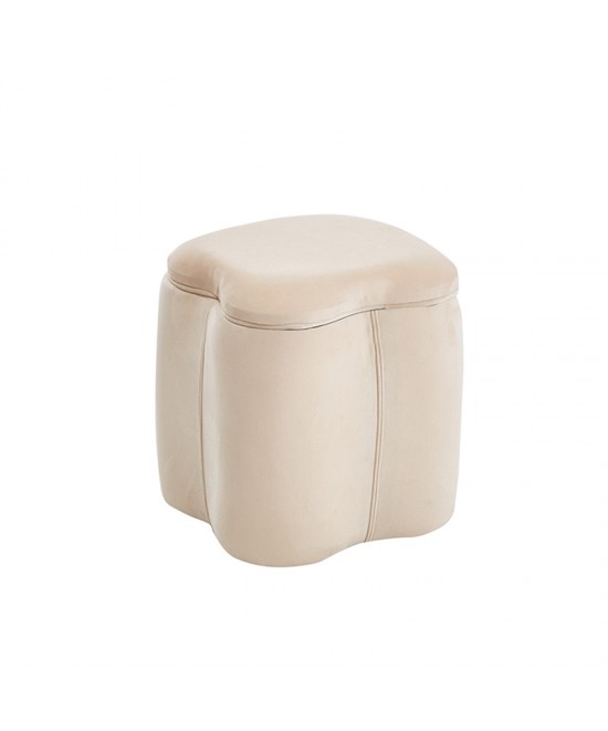 FIONA ΣΚΑΜΠΟ VELVET BEIGE ΜΕ ΑΠΟΘ. ΧΩΡΟ 30X30X34εκ.