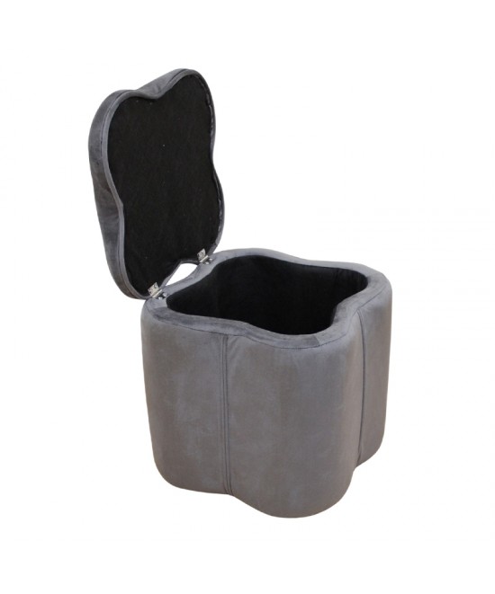 FIONA ΣΚΑΜΠΟ VELVET GREY ΜΕ ΑΠΟΘ. ΧΩΡΟ 30X30X34εκ.