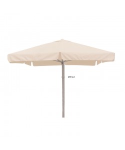 ΟΜΠΡΕΛΑ 4X4X3,88m ΤΗΛΕΣΚΟΠΙΚΗ OFF WHITE ALUM. 8ΑΚΤ.17X27X1.2mm ΙΣΤΟΣ 1Φ.60Χ1.6mm