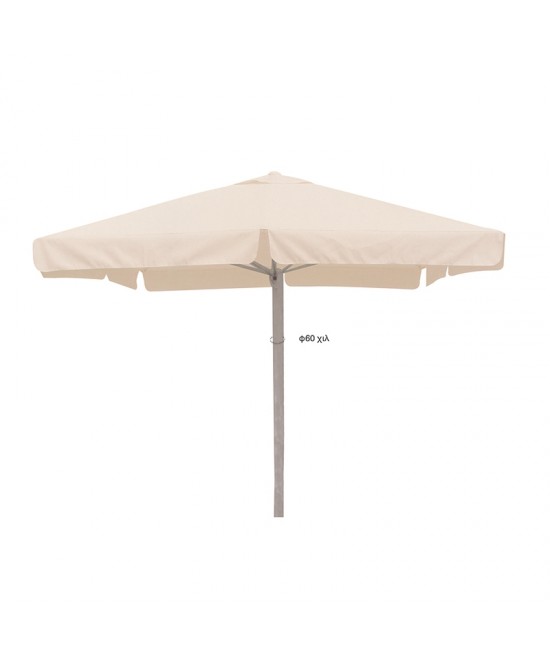 ΟΜΠΡΕΛΑ 4X4X3,88m ΤΗΛΕΣΚΟΠΙΚΗ OFF WHITE ALUM. 8ΑΚΤ.17X27X1.2mm ΙΣΤΟΣ 1Φ.60Χ1.6mm