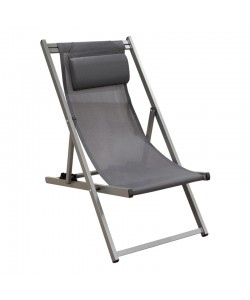 DEVIN ΣΕΖΛΟΝΓΚ GREY ΑΛΟΥΜΙΝΙΟΥ 58X95-102X78-95εκ.