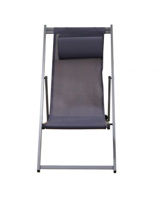 DEVIN ΣΕΖΛΟΝΓΚ GREY ΑΛΟΥΜΙΝΙΟΥ 58X95-102X78-95εκ.