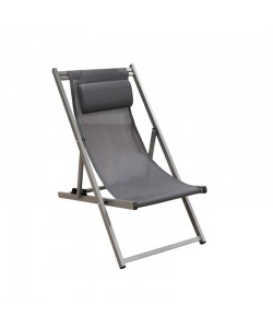 DEVIN ΣΕΖΛΟΝΓΚ GREY ΑΛΟΥΜΙΝΙΟΥ 58X95-102X78-95εκ.