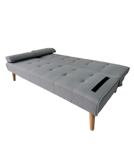 MERYL LIGHT GREY ΥΦΑΣΜΑ ΚΑΝΑΠΕΣ ΚΡΕΒΑΤΙ 170X81X74εκ.