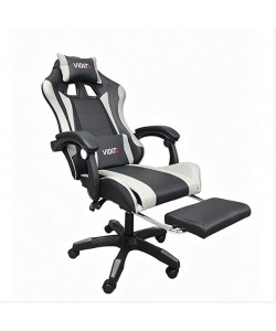 A6060 ΜΑΥΡΟ/ΓΚΡΙ ΠΟΛΥΘΡΟΝΑ GAMING/ΜΕ ΥΠΟΠΟΔΙΟ 64X62X113-121εκ.