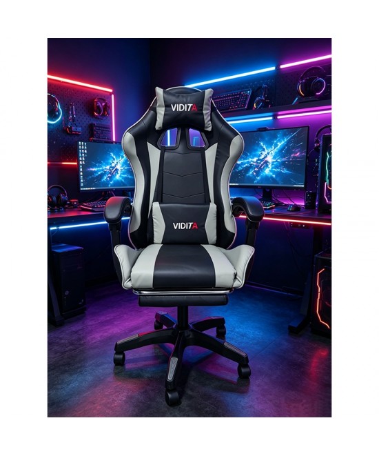 A6060 ΜΑΥΡΟ/ΓΚΡΙ ΠΟΛΥΘΡΟΝΑ GAMING/ΜΕ ΥΠΟΠΟΔΙΟ 64X62X113-121εκ. A6060 ΜΑΥΡΟ/ΓΚΡΙ ΠΟΛΥΘΡΟΝΑ GAMING/ΜΕ ΥΠΟΠΟΔΙΟ 64X62X113-121εκ.