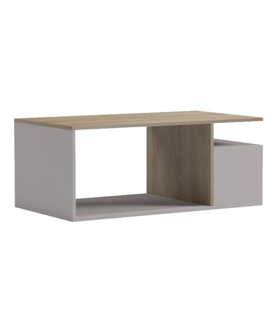 Τραπέζι σαλονιού Wendo pakoworld γκρι-sonoma 91x37x50εκ