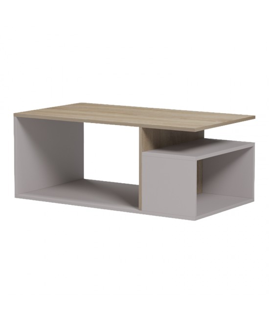 Τραπέζι σαλονιού Wendo pakoworld γκρι-sonoma 91x37x50εκ