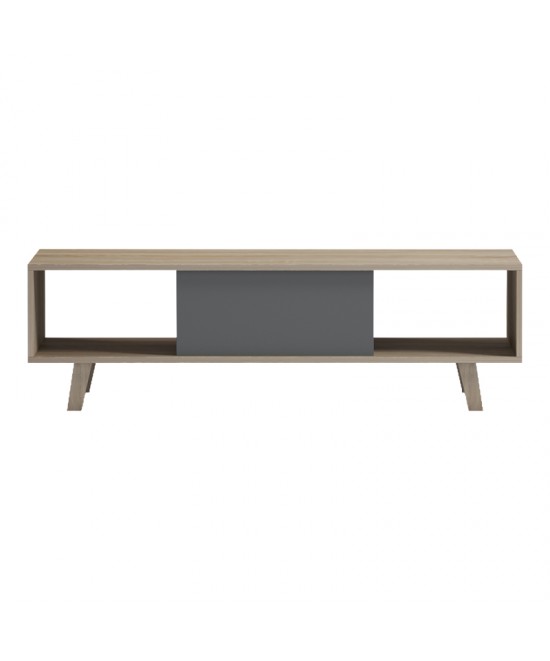 Τραπέζι σαλονιού Elonza pakoworld sonoma-ανθρακί 120x60x36εκ