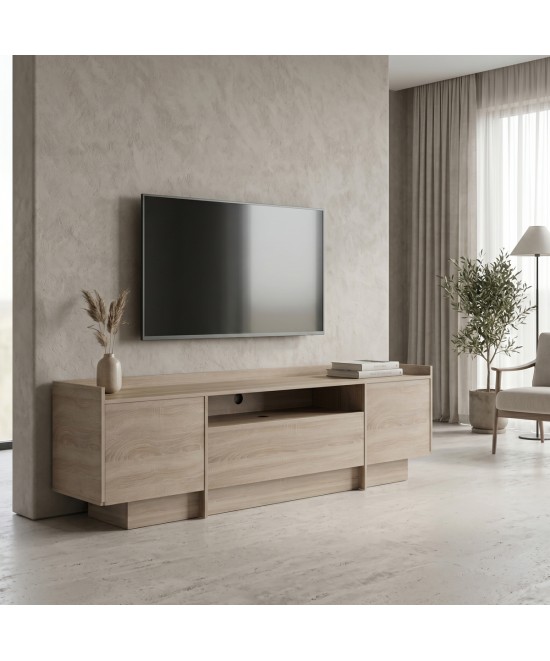 Έπιπλο τηλεόρασης Derden pakoworld sonoma 197x38x58εκ