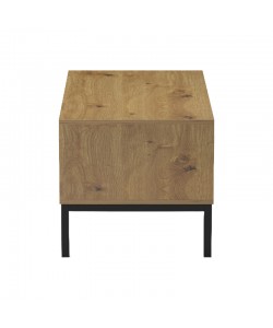 Τραπέζι σαλονιού Delanka pakoworld oak-μαύρο 92x50x46εκ