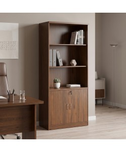 Βιβλιοθήκη γραφείου επαγγελματική Fesialo pakoworld wenge 80x40x180εκ